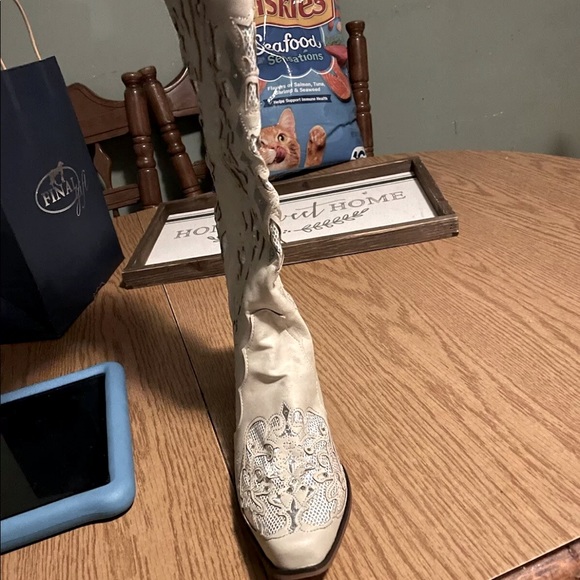 Women’s rhinestone wedding cowboy boots - Picture 4 of 5